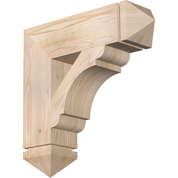 Ekena Millwork Olympic Arts & Crafts Smooth Bracket, Douglas Fir, 5 1/2"W x 22"D x 22"H BKT06X22X22OLY03SDF - main